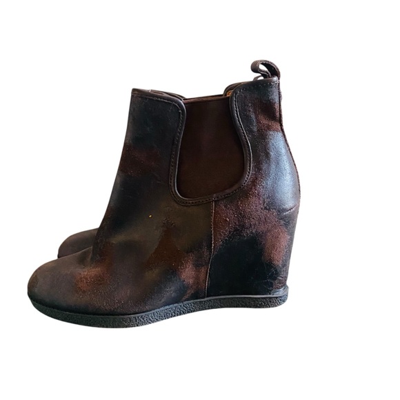 Donald J. Pliner Dillon Wedge Espresso Ankle Boots 9 - Picture 5 of 9